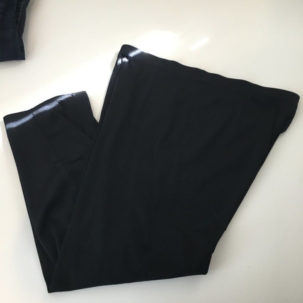 Misook Black Acrylic Straight Leg Pants Petite +